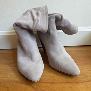 Slouch Nude Suede Gabbissy Joie Heeled Boots